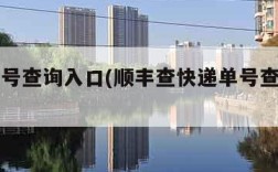 快递单号查询入口(顺丰查快递单号查询入口)
