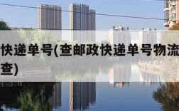 查邮政快递单号(查邮政快递单号物流信息查询怎么查)