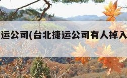 台北捷运公司(台北捷运公司有人掉入轨道了吗)