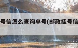 邮政挂号信怎么查询单号(邮政挂号信怎样查查询)