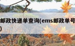 ems邮政快递单查询(ems邮政单号快递查询)