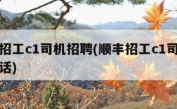 顺丰招工c1司机招聘(顺丰招工c1司机招聘电话)