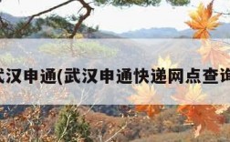 武汉申通(武汉申通快递网点查询)