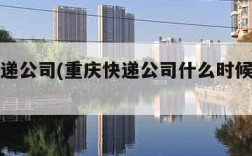 重庆快递公司(重庆快递公司什么时候开始上班)