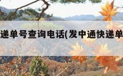 中通快递单号查询电话(发中通快递单号查询)
