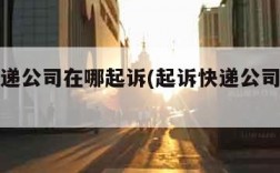 起诉快递公司在哪起诉(起诉快递公司怎么起诉)