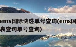 邮政ems国际快递单号查询(ems国际邮政包裹查询单号查询)