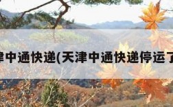 天津中通快递(天津中通快递停运了吗)