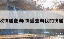 收快递查询(快递查询我的快递)