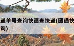 圆通快递单号查询快速查快递(圆通快递单号在线查询)