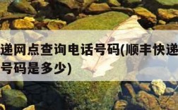 顺丰快递网点查询电话号码(顺丰快递网点查询电话号码是多少)