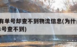 ems有单号却查不到物流信息(为什么ems有单号查不到)