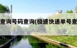 快递单查询号码查询(极速快递单号查询号码查询)