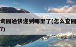 怎么查询圆通快递到哪里了(怎么查圆通快递走到哪?)