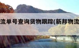 新邦物流单号查询货物跟踪(新邦物流官方网站)