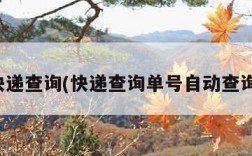 快递查询(快递查询单号自动查询)