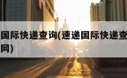 一速递国际快递查询(速递国际快递查询单号查询官网)