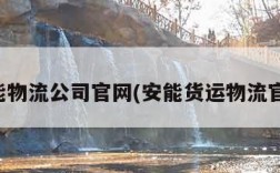 安能物流公司官网(安能货运物流官网)