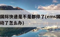 ems国际快递是不是都停了(ems国际快递不动了怎么办)