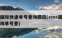 ems国际快递单号查询跟踪(ems国际快递查询单号查)