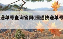 圆通速递单号查询官网(圆通快递单号查询官网)
