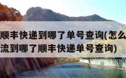 如何查顺丰快递到哪了单号查询(怎么查顺丰快递物流到哪了顺丰快递单号查询)