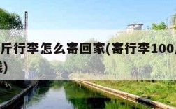 100斤行李怎么寄回家(寄行李100斤多少钱)