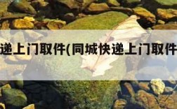 同城快递上门取件(同城快递上门取件收费标准)