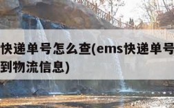 ems快递单号怎么查(ems快递单号怎么查不到物流信息)