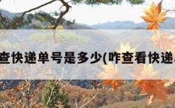 怎么查快递单号是多少(咋查看快递单号)