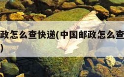 中国邮政怎么查快递(中国邮政怎么查快递信息查询)