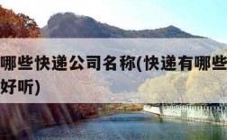 快递有哪些快递公司名称(快递有哪些快递公司名称好听)