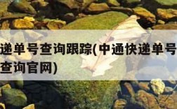 中通快递单号查询跟踪(中通快递单号查询跟踪物流查询官网)