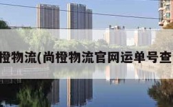 尚橙物流(尚橙物流官网运单号查询)
