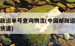 中国邮政运单号查询物流(中国邮政运单号查询物流快递)