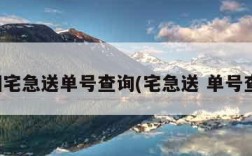 深圳宅急送单号查询(宅急送 单号查询)