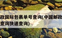 中国邮政国际包裹单号查询(中国邮政国际包裹单号查询快递查询)