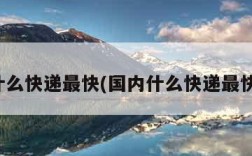 什么快递最快(国内什么快递最快)