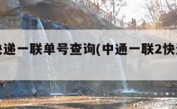 中通快递一联单号查询(中通一联2快递查询单号)