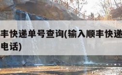 输入顺丰快递单号查询(输入顺丰快递单号查询官网电话)