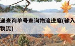 顺丰快递查询单号查询物流进度(输入手机号查订单物流)