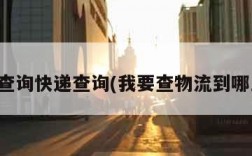 快递查询快递查询(我要查物流到哪里了)