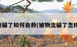 物流被骗了如何自救(被物流骗了怎样报警)