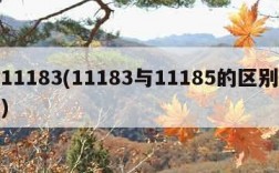 11183(11183与11185的区别)