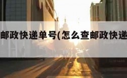 怎么查邮政快递单号(怎么查邮政快递单号呢)