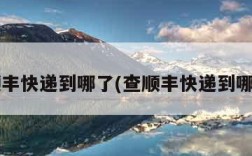 查顺丰快递到哪了(查顺丰快递到哪了?)