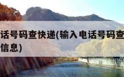 输入电话号码查快递(输入电话号码查快递显示没有信息)