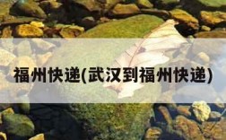 福州快递(武汉到福州快递)