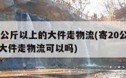 寄20公斤以上的大件走物流(寄20公斤以上的大件走物流可以吗)