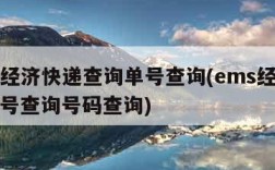 ems经济快递查询单号查询(ems经济快递单号查询号码查询)